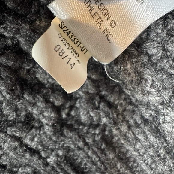 Athleta Women's Medium Charcoal Gray Wool Yak Hair Shawl Collar Cardigan Sweater - Picture 4 of 10